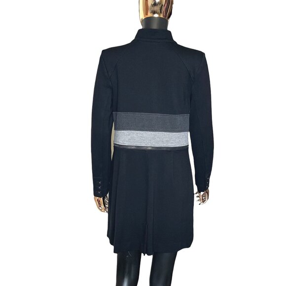 CAbi Black Gray Convertible Zip-Off Jacket Coat Size Medium #3176 - Picture 4 of 11